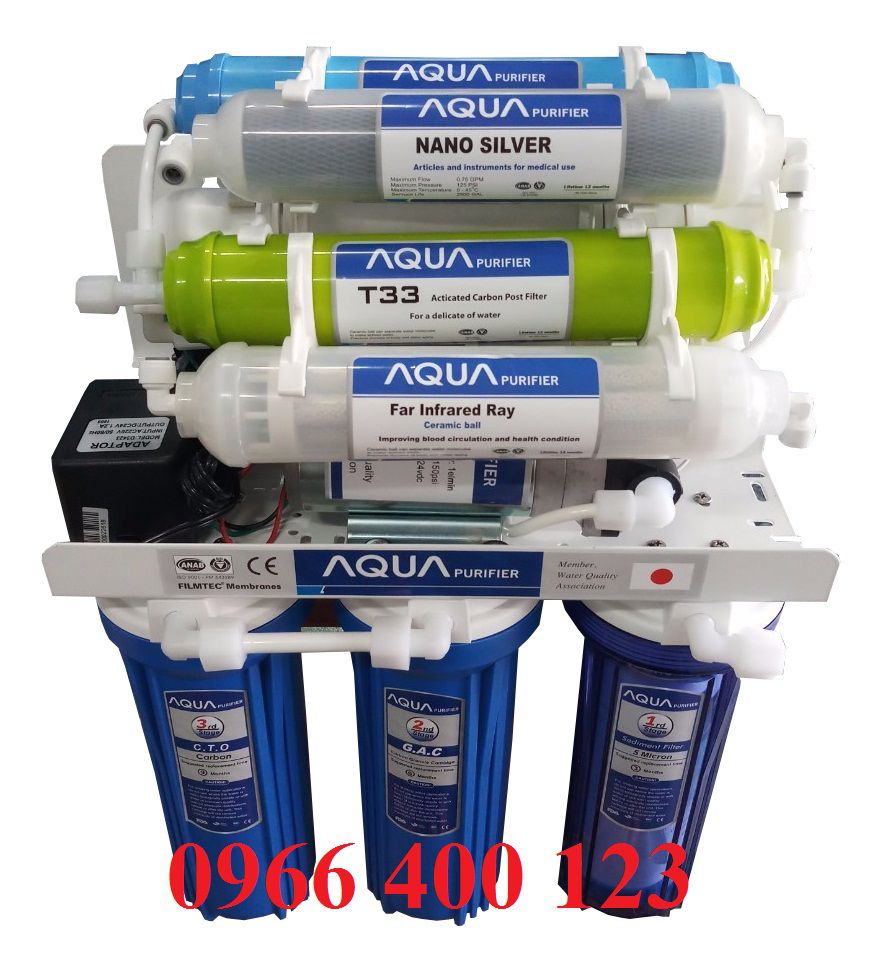 Cấu tạo lọc 8 lõi của máy lọc nước AQUA